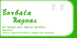 borbala magvas business card