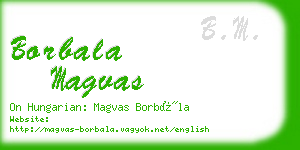 borbala magvas business card